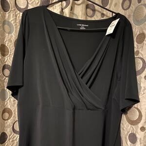 Lane Bryant black wrap top. 22/24 New with tags.